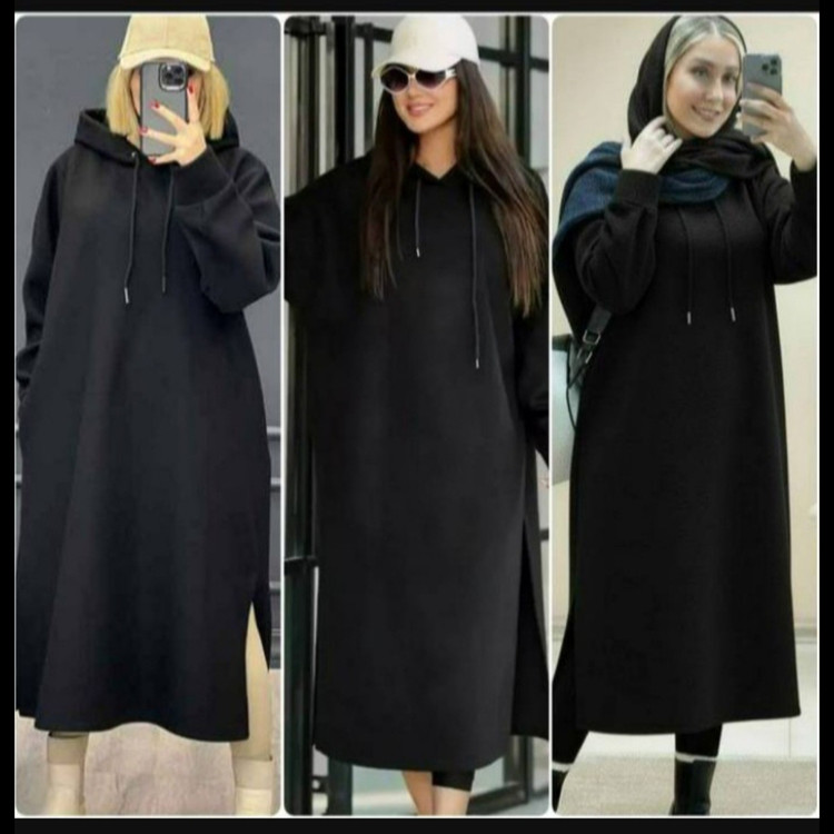 هودی بلند زنانه دورس توکرکی ضخیم