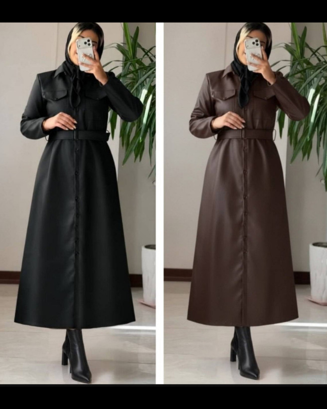 پالتو چرم بلند